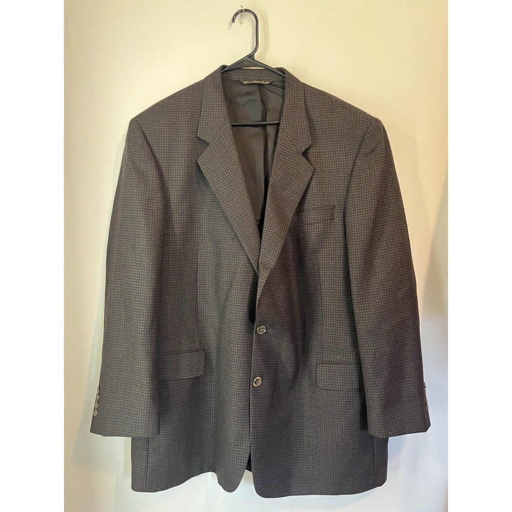 Beecroft & Bull‎ Jack Victor Plaid Check Blazer Mens Size 48 L Gray 100% Wool